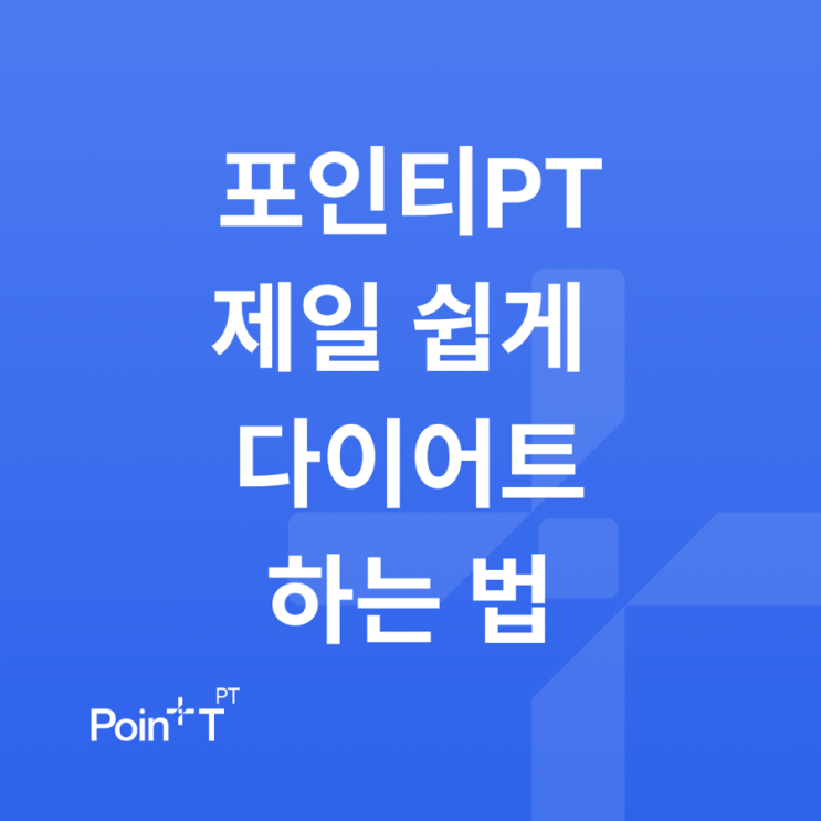 포인티PT 다이어트 방법 블로그 대표 이미지