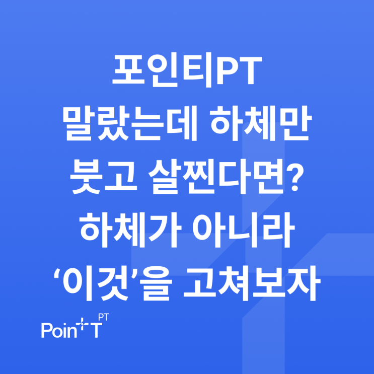포인티PT 하체 부종과 체형 블로그 대표 이미지